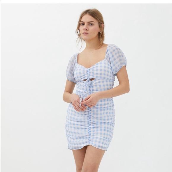 Urban Outfitters Minnie Tie-Up Gingham Dress